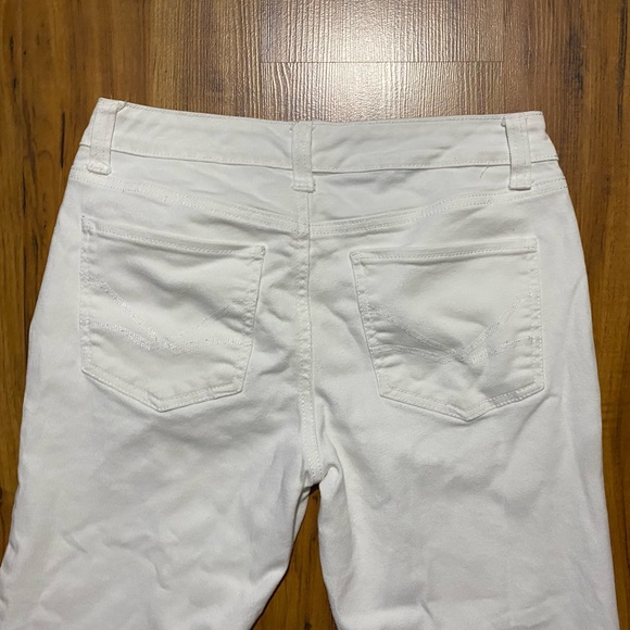 Nine West Vintage America Jeans Mid Rise Straight Leg Pants White Twill Size 4 - Picture 3 of 10